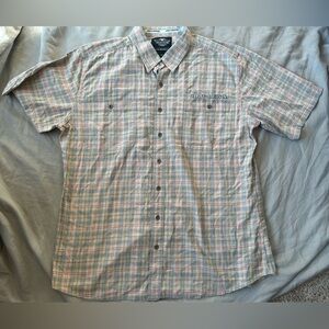 Harley-Davidson Plaid Button Up Shirt Men’s 3XL Embroidered Logo Short Sleeve